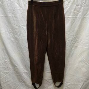 Vintage Ralph Lauren brown velvet stirrups equestrian pants size 8